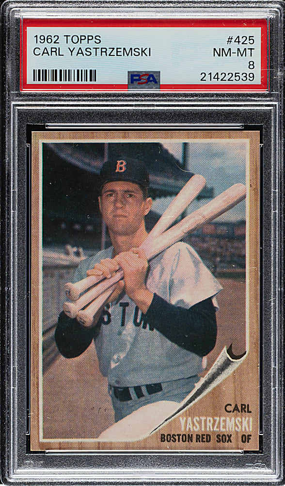 1962 Topps #425 Carl Yastrzemski PSA NM-MT 8