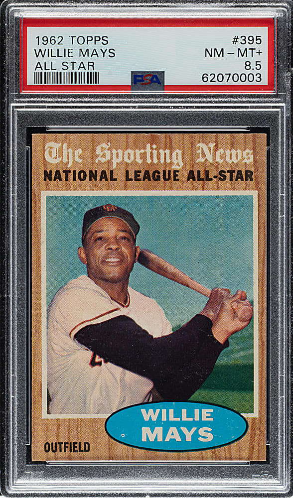 1962 Topps #395 Willie Mays All-Star PSA NM-MT+ 8.5