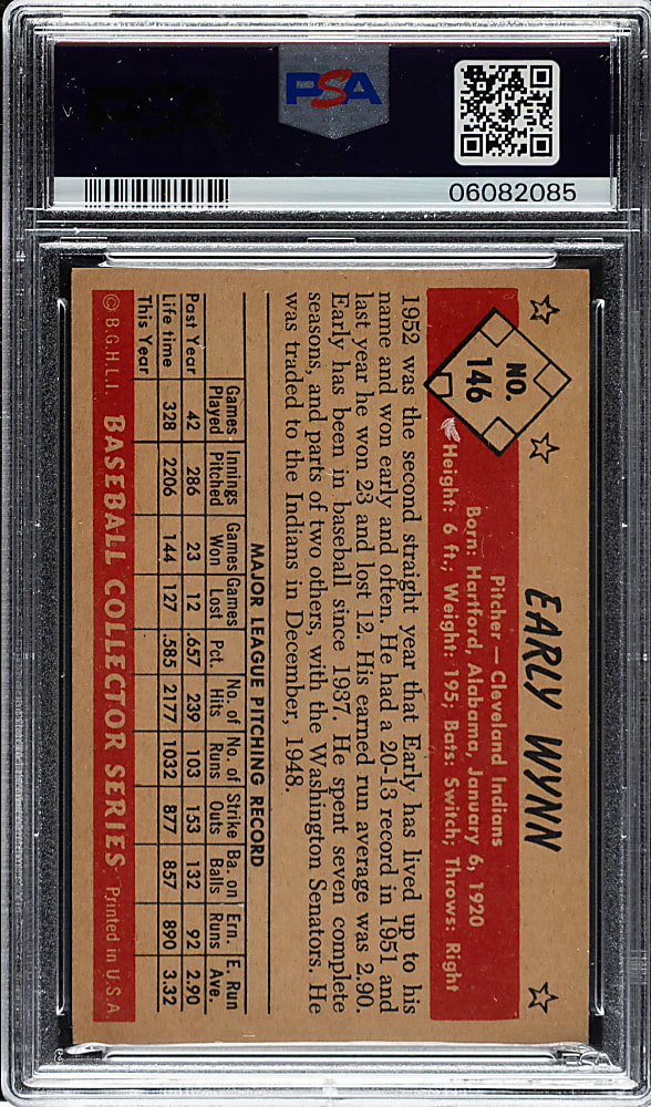 1953 Bowman Color #146 Early Wynn PSA NM-MT 8