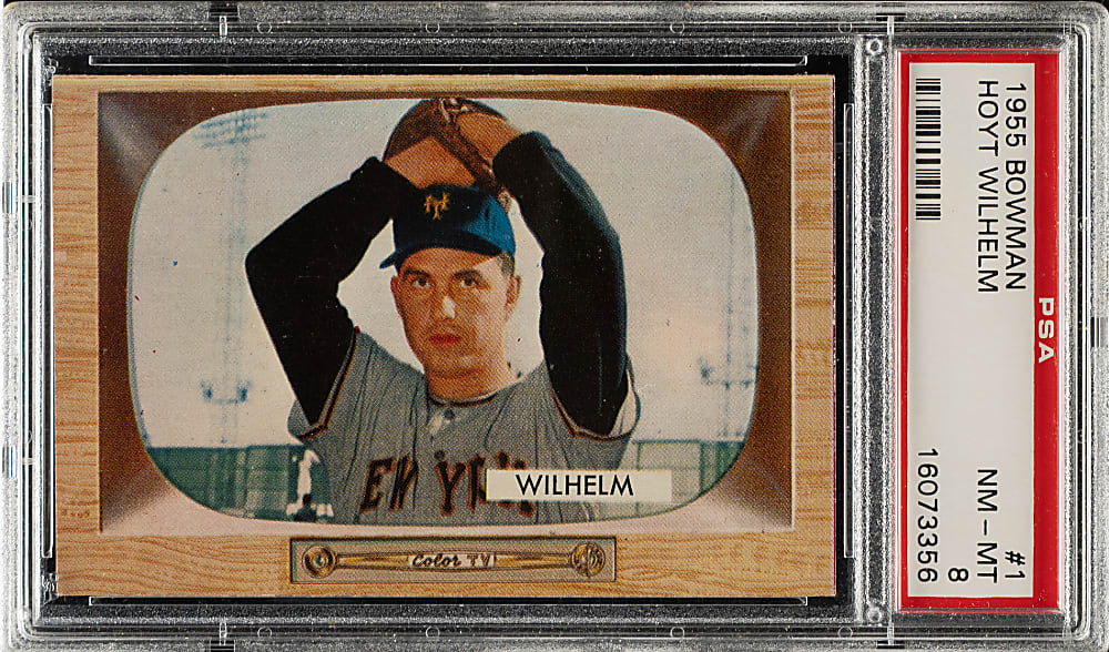 1955 Bowman #1 Hoyt Wilhelm PSA NM-MT 8
