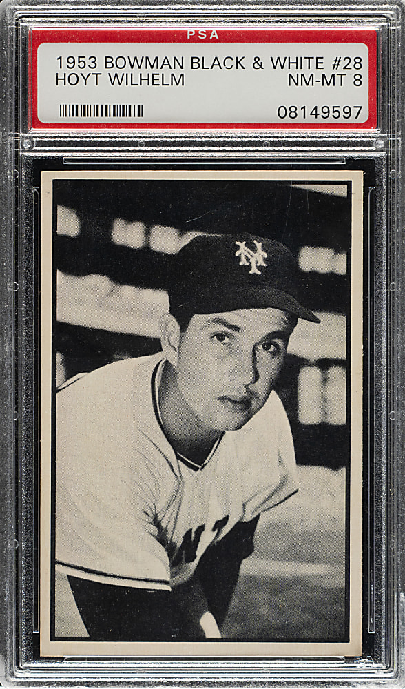 1953 Bowman Black & White #28 Hoyt Wilhelm PSA NM-MT 8