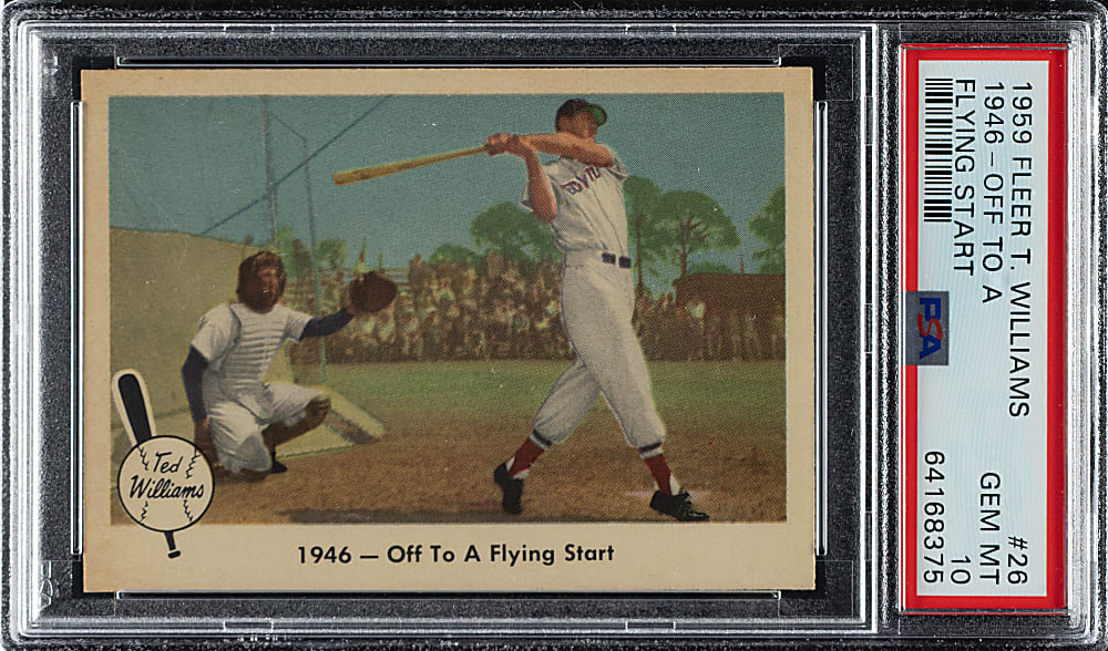 1959 Fleer Ted Williams #26 "Off To A Flying Start" PSA GEM MINT 10