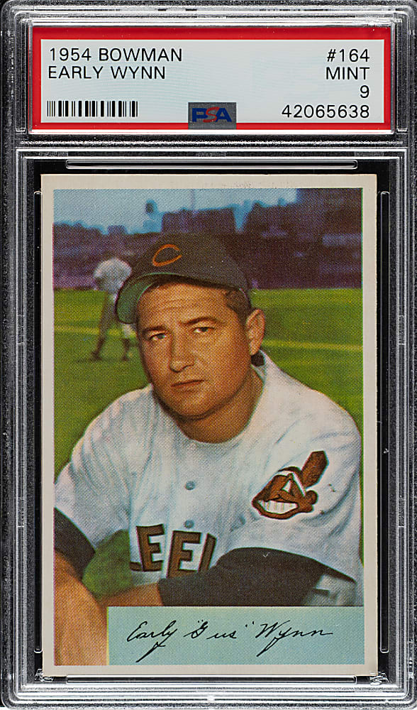 1954 Bowman #164 Early Wynn PSA MINT 9 - Highest Graded!