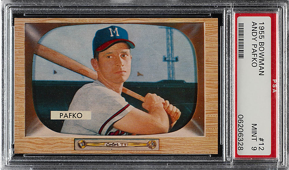 1955 Bowman #12 Andy Pafko PSA MINT 9 - Highest Graded!