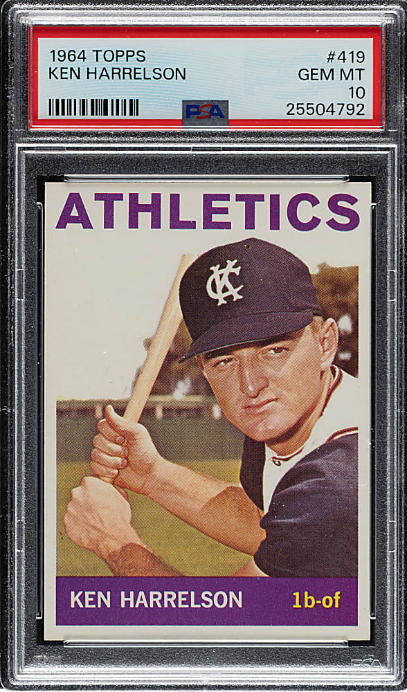 1964 Topps #419 Ken Harrelson Rookie PSA GEM MINT 10