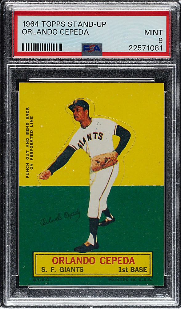 1964 Topps Stand-Up Orlando Cepeda PSA MINT 9 - Highest Graded!