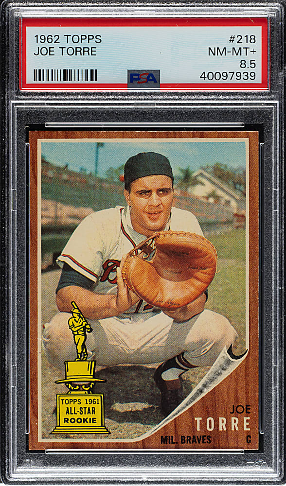 1962 Topps #218 Joe Torre Rookie PSA NM-MT+ 8.5