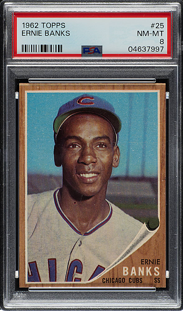 1962 Topps #25 Ernie Banks PSA NM-MT 8