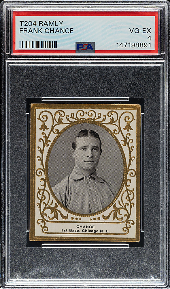 1909 T204 Ramly Tobacco Frank Chance PSA VG-EX 4