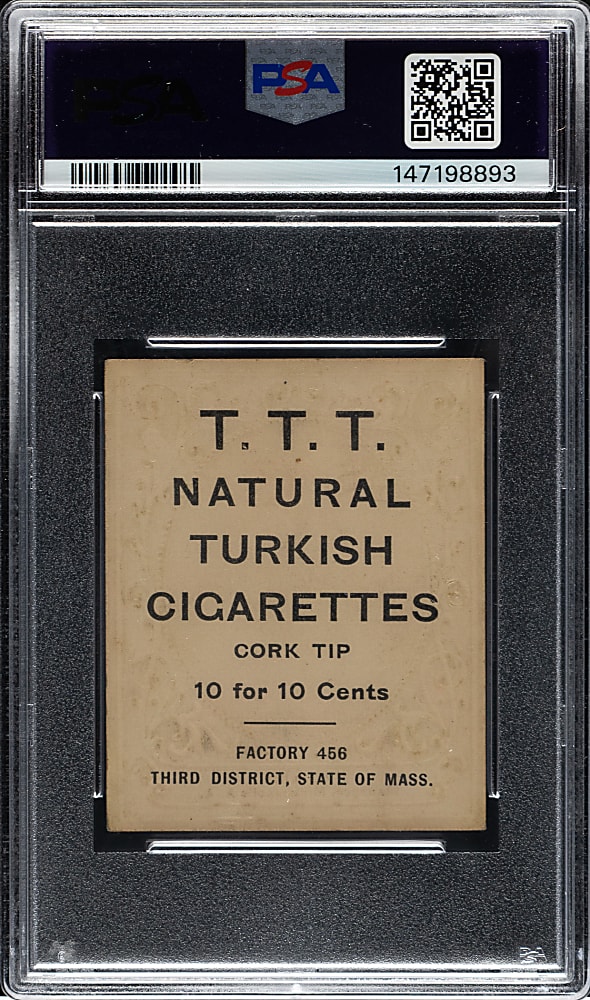 1909 T204 Ramly Tobacco Jimmy Collins PSA VG+ 3.5 - T.T.T. Advertisement