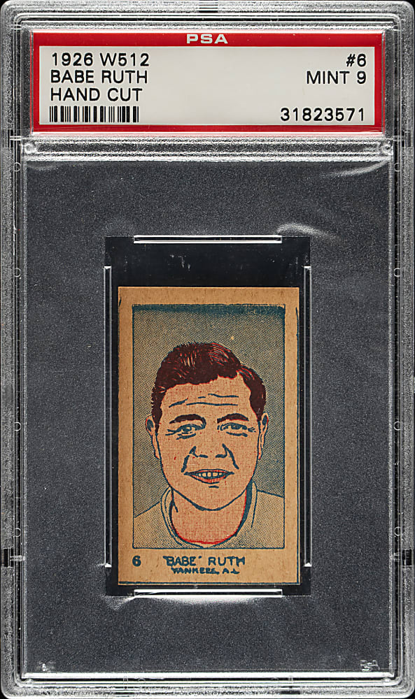 1926 W512 #6 Babe Ruth PSA MINT 9 - 1 of 2 - Highest Graded!
