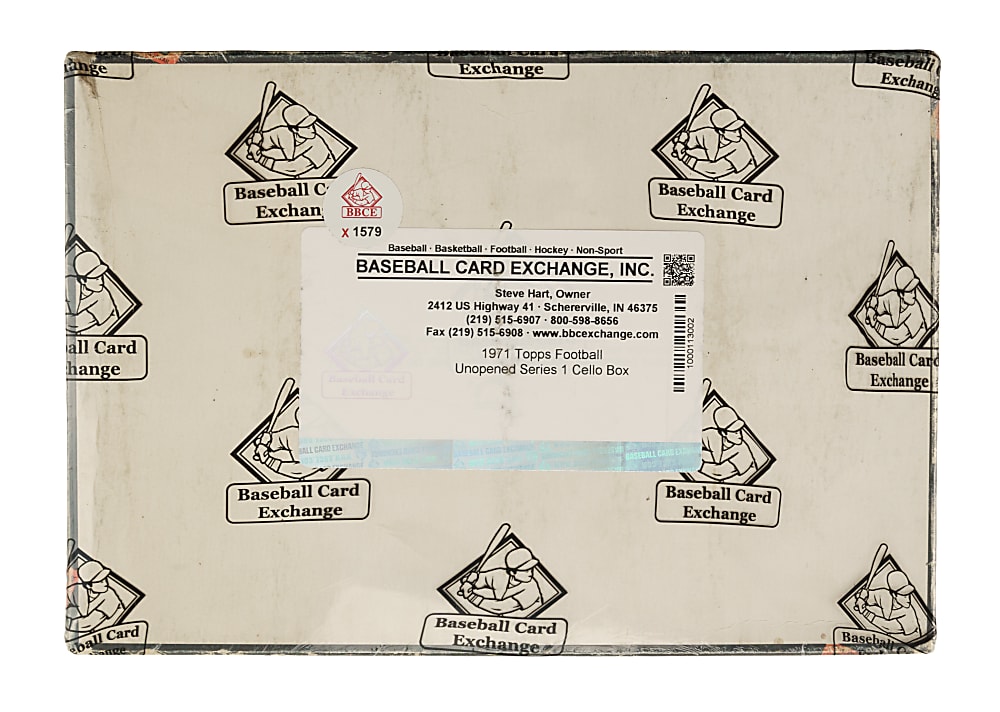 1971 Topps Football First Series Unopened Cello Box (24 Packs) - BBCE