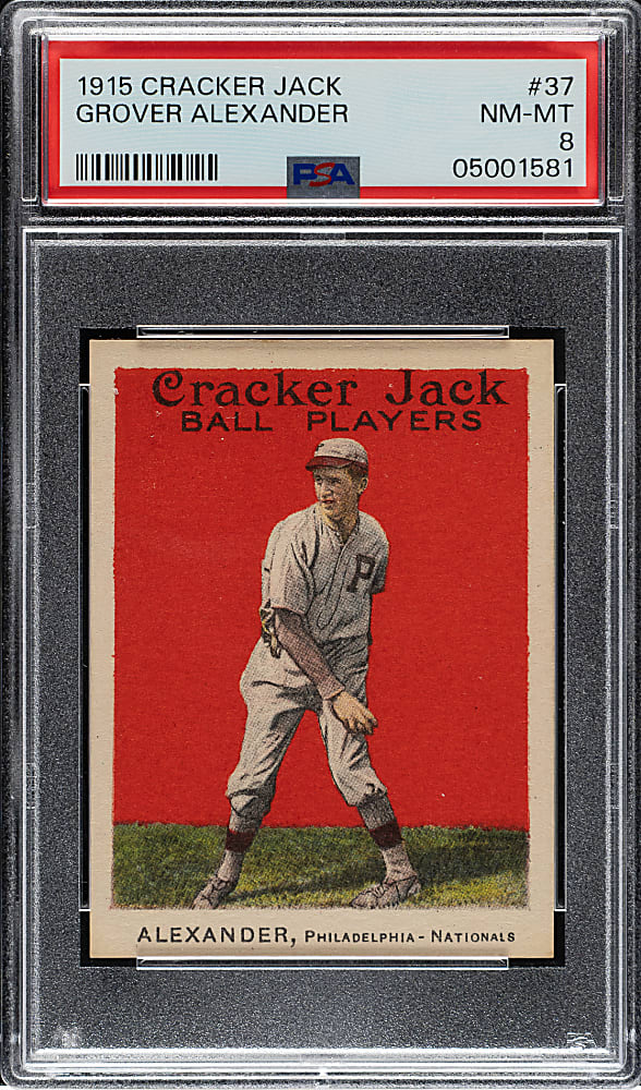 1915 E145 Cracker Jack #37 Grover Alexander PSA NM-MT 8