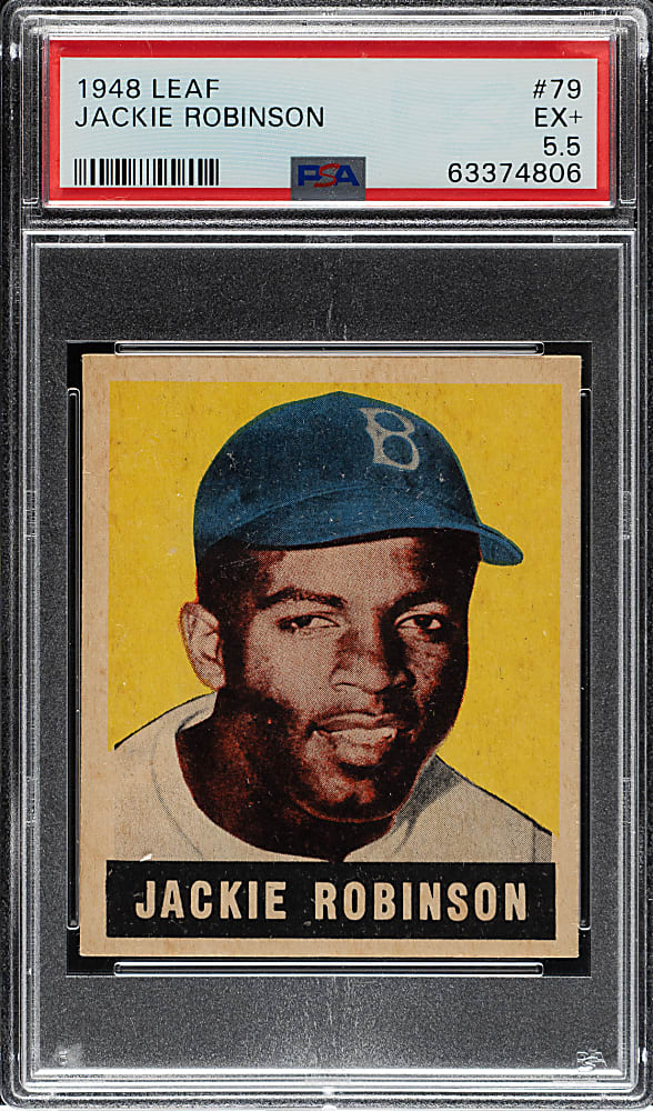 1948-1949 Leaf #79 Jackie Robinson Rookie PSA EX+ 5.5