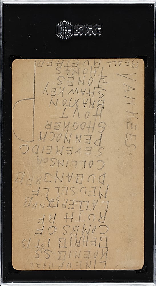 Extremely Rare 1920s Underwood & Underwood Babe Ruth SGC POOR 1