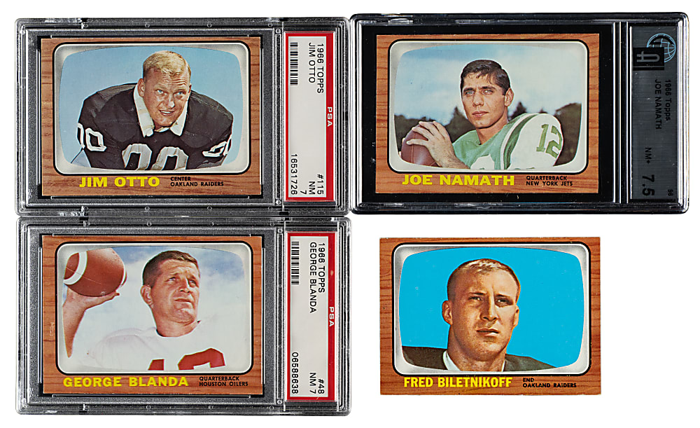 1966 Topps Football Complete Set (132) Including 17 PSA- and GAI-Graded Cards