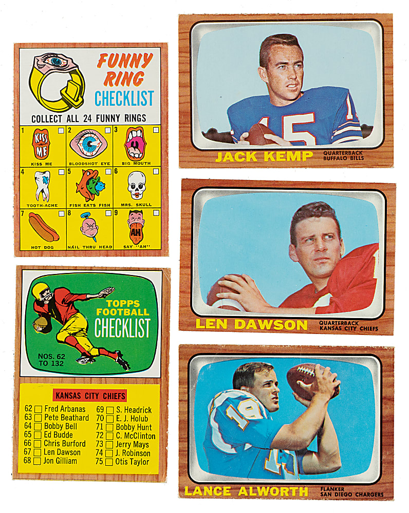 1966 Topps Football Complete Set (132) Including 17 PSA- and GAI-Graded Cards