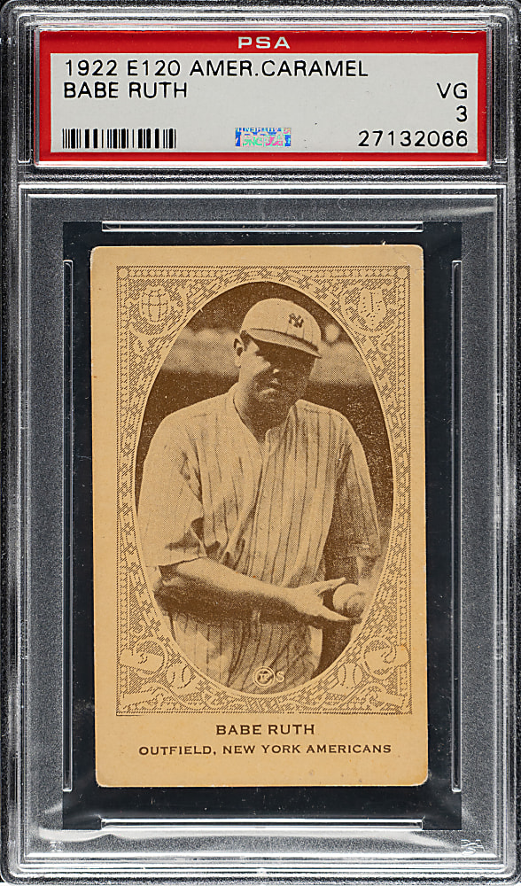1922 E120 American Caramel Babe Ruth PSA VG 3