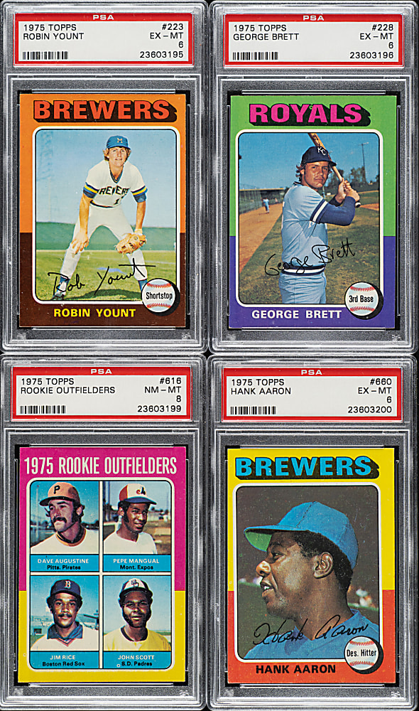 High-Grade 1975 Topps Complete Set (660) Including 27 PSA-Graded Cards