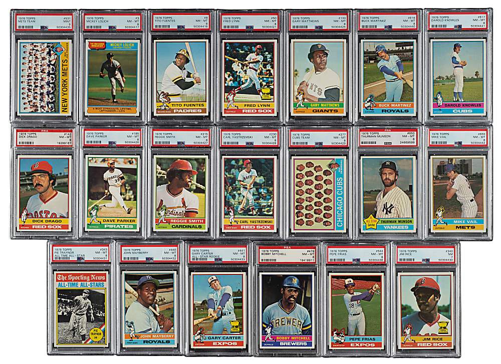 High-Grade 1976 Topps Complete Set (660) Plus Traded Series (44) Including 24 PSA-Graded Cards