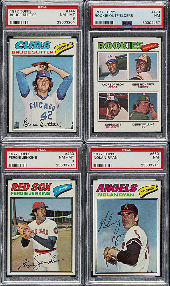 1977 Topps Complete Set (660) Including 10 PSA-Graded Cards