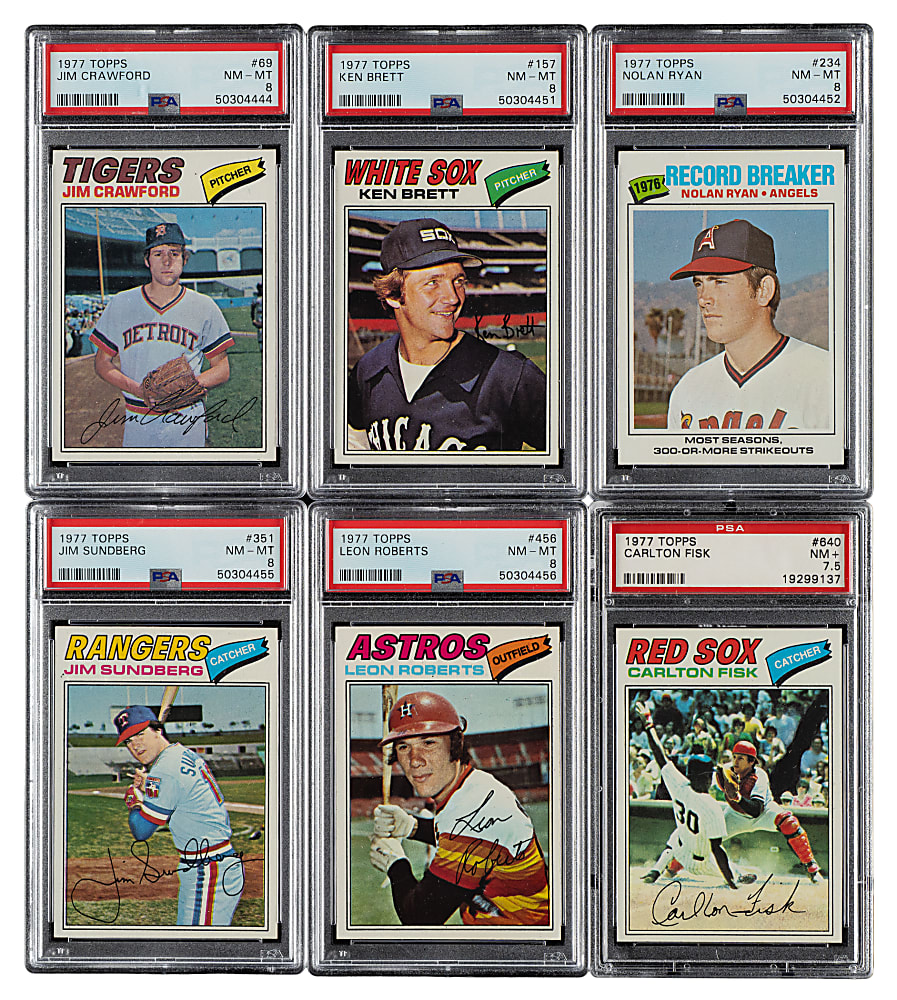 1977 Topps Complete Set (660) Including 10 PSA-Graded Cards