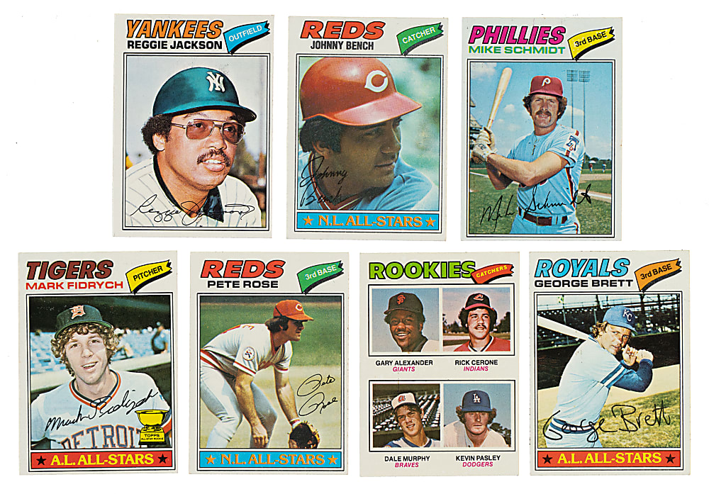 1977 Topps Complete Set (660) Including 10 PSA-Graded Cards