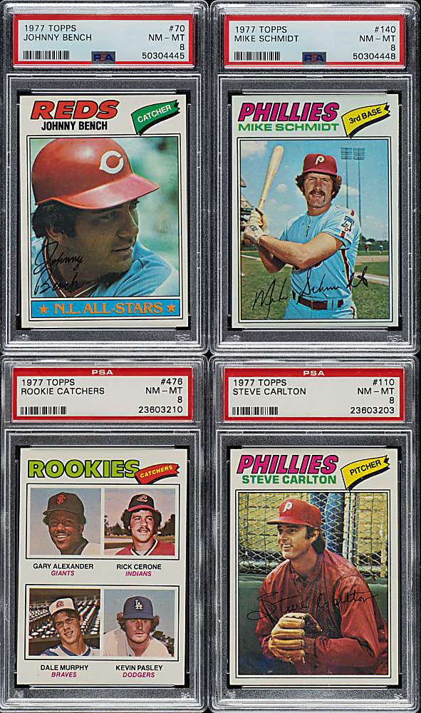 1977 Topps Complete Set (660) Including 10 PSA-Graded Cards