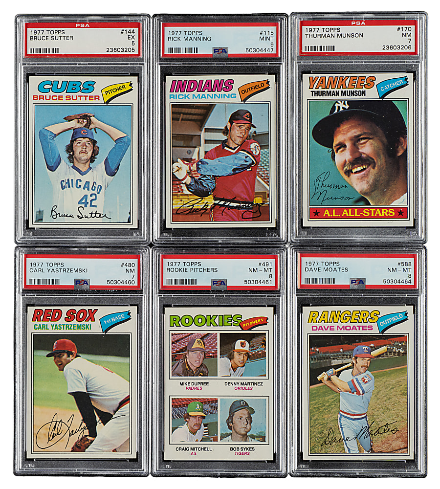 1977 Topps Complete Set (660) Including 10 PSA-Graded Cards