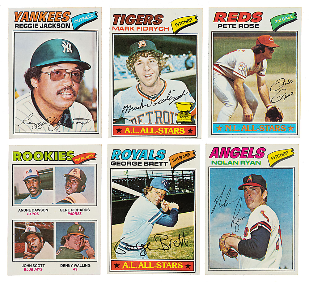 1977 Topps Complete Set (660) Including 10 PSA-Graded Cards