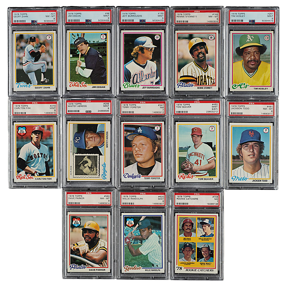 High-Grade 1978 Topps Complete Set (726) Including 14 PSA-Graded Cards