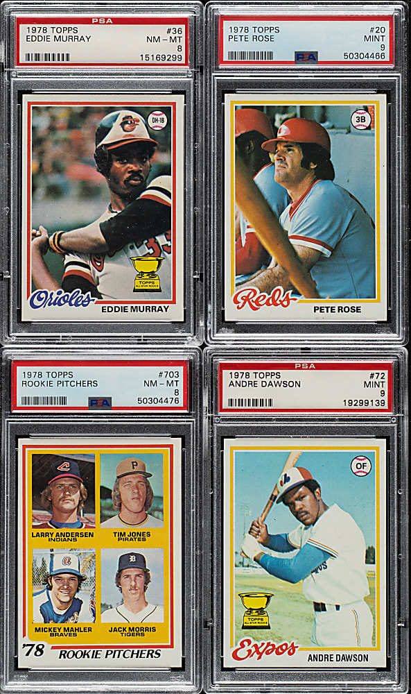 1978 Topps Complete Set (726) Including 18 PSA-Graded Cards