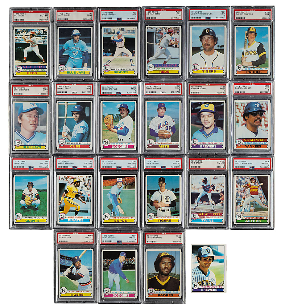 1979 Topps Complete Set (726) Including 25 PSA-Graded Cards
