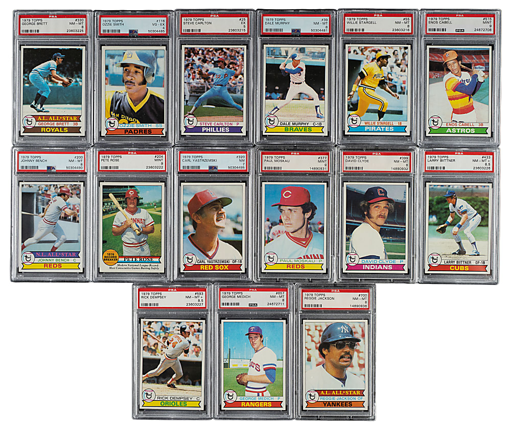 1979 Topps Complete Set (726) Including 19 PSA-Graded Cards