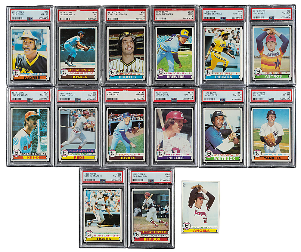 1979 Topps Complete Set (726) Including 18 PSA-Graded Cards