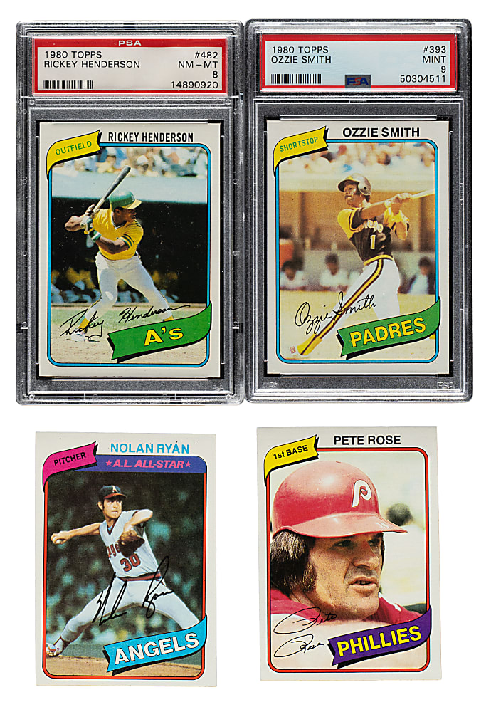 High-Grade 1980 Topps Complete Set (726) Including Rickey Henderson Rookie PSA NM-MT 8