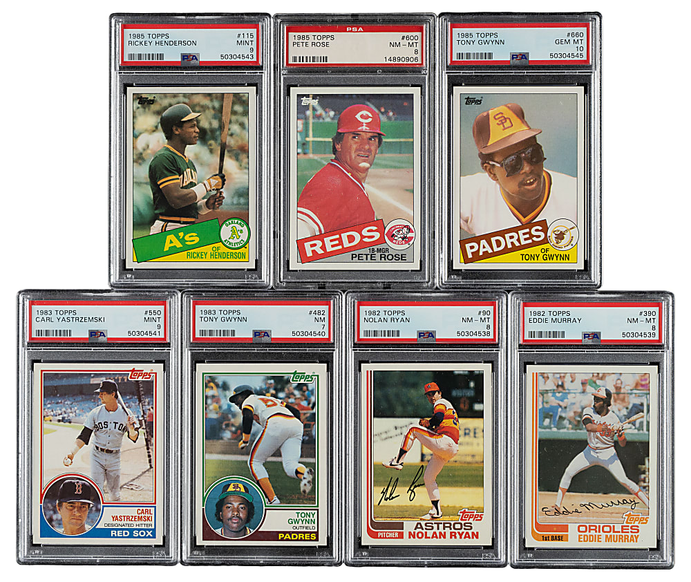 High-Grade 1982 to 1986 Topps Complete Set Collection (5 Sets, 3,960 Cards)