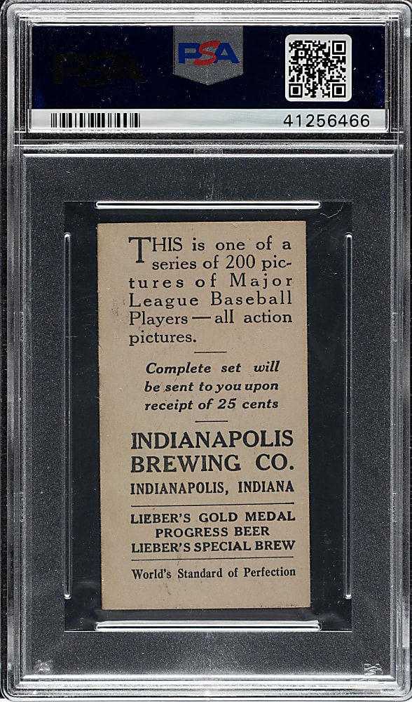 1916 M101-4 Indianapolis Brewing Co. #90 Hugh Jennings PSA EX-MT 6 - 1 of 1 - Highest Graded!