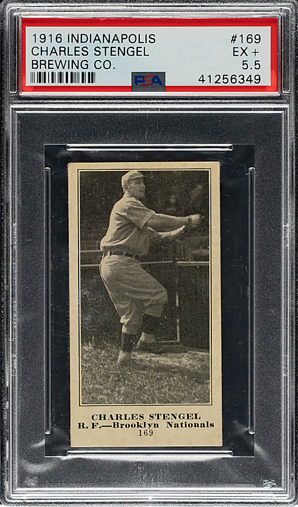 1916 M101-4 Indianapolis Brewing Co. #169 Charles "Casey" Stengel Rookie PSA EX+ 5.5 - 1 of 1 - Highest Graded!