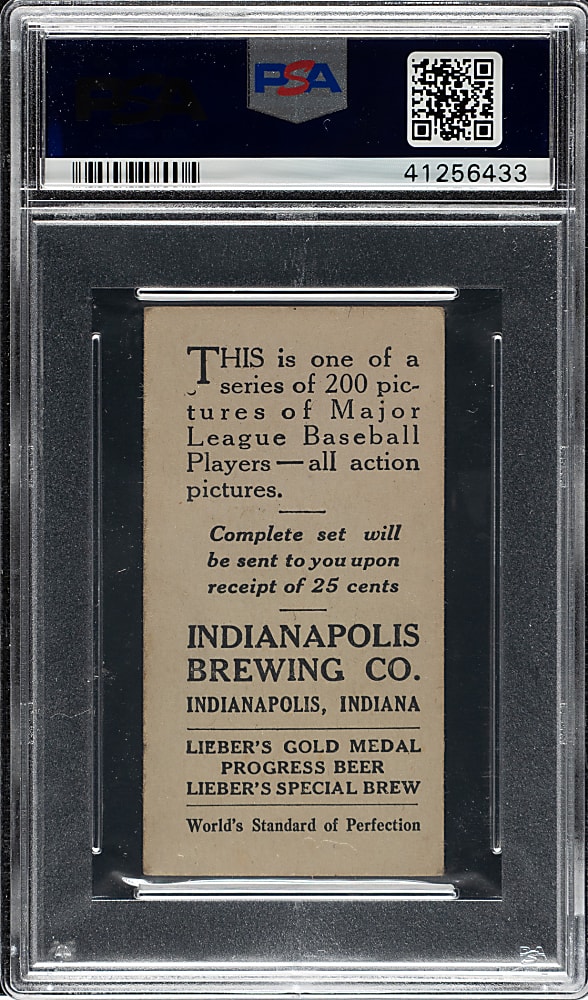 1916 M101-4 Indianapolis Brewing Co. #56 Hap Felsch Rookie ("Black Sox") PSA VG 3 - 1 of 1 - Highest Graded!