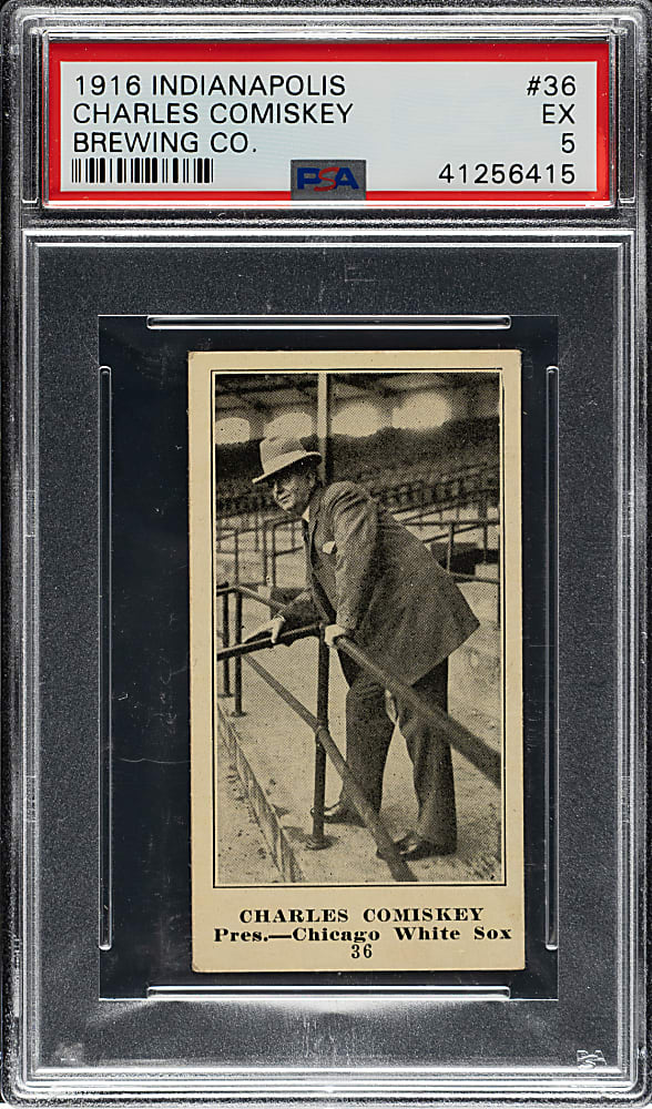 1916 M101-4 Indianapolis Brewing Co. #36 Charles Comiskey PSA EX+ 5.5 - 1 of 1 - Highest Graded!