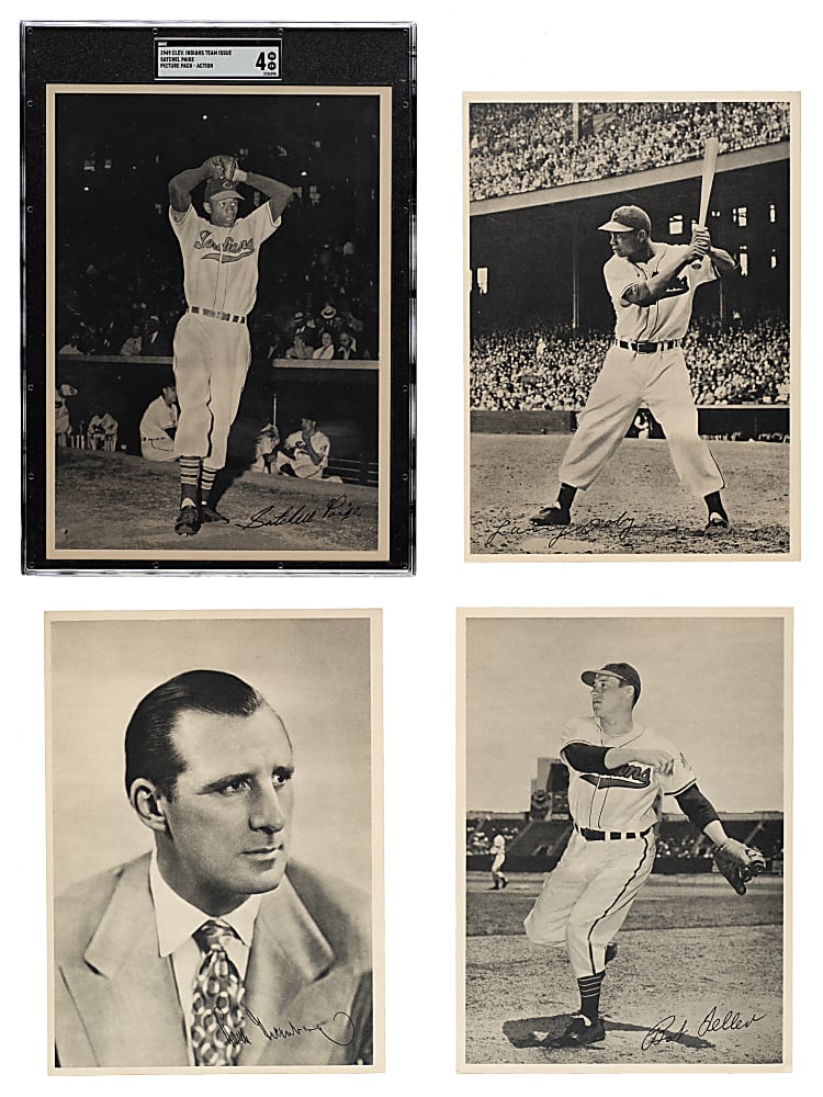 1949 Cleveland Indians Picture Pack-Action Complete Set (30) Including Satchel Paige SGC VG/EX 4 Plus Original Envelope