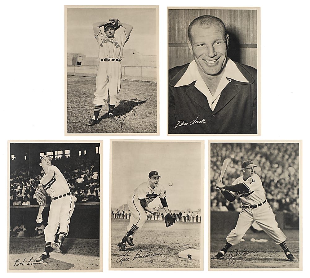 1949 Cleveland Indians Picture Pack-Action Complete Set (30) Including Satchel Paige SGC VG/EX 4 Plus Original Envelope