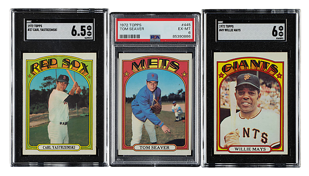 1972 Topps Near-Complete Set (780/787) Including 90 SGC- and PSA-Graded Cards