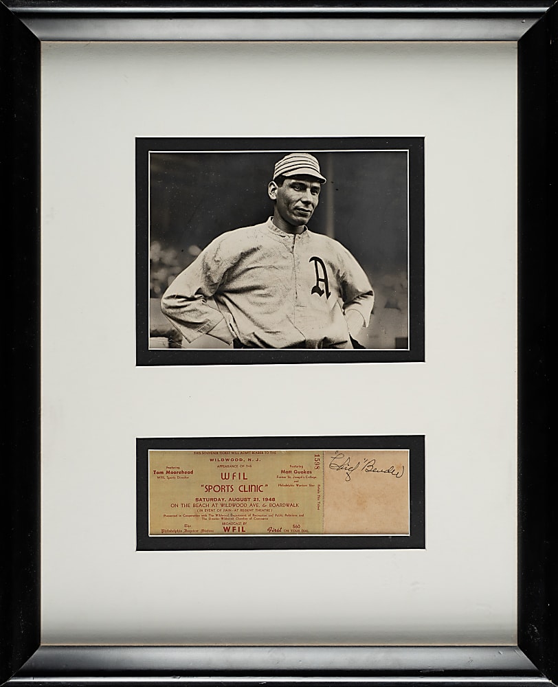 Chief Bender Signed Ticket- JSA