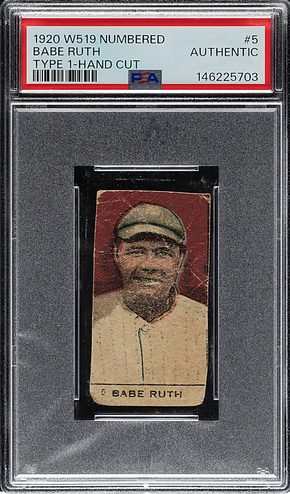 1920 W519-1 #5 Babe Ruth PSA Authentic