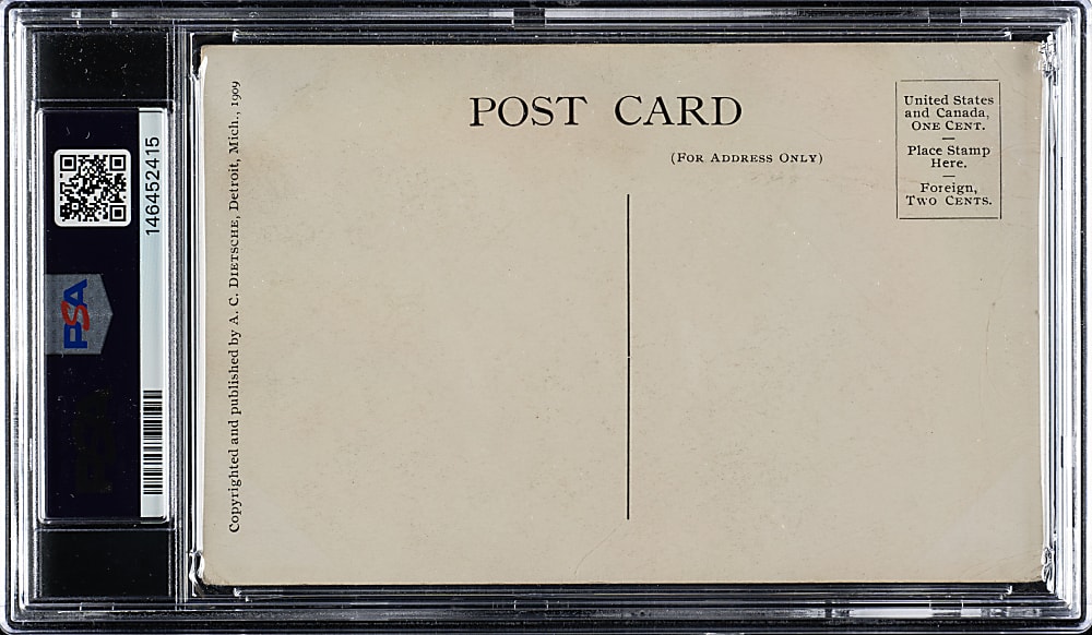 1909 PC765 A. C. Dietsche Detroit Tigers Team Postcard with Ty Cobb PSA POOR 1