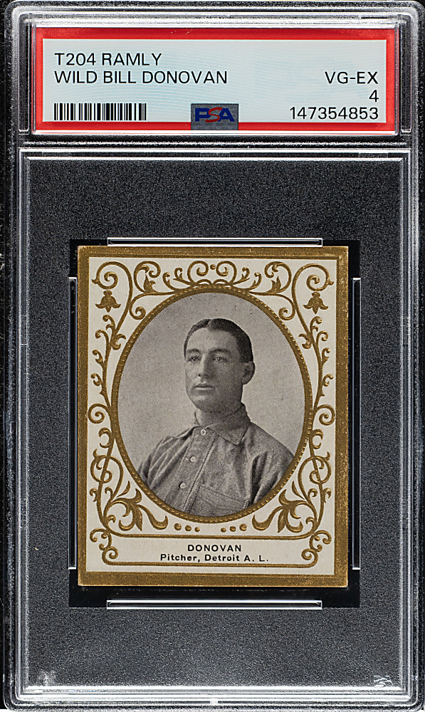 1909 T204 Ramly Tobacco Wild Bill Donovan PSA VG-EX 4