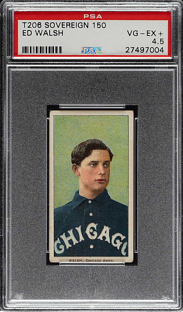1909-1911 T206 White Border Ed Walsh PSA VG-EX+ 4.5 - Sovereign 150 Back