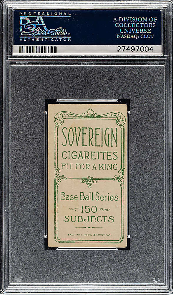 1909-1911 T206 White Border Ed Walsh PSA VG-EX+ 4.5 - Sovereign 150 Back